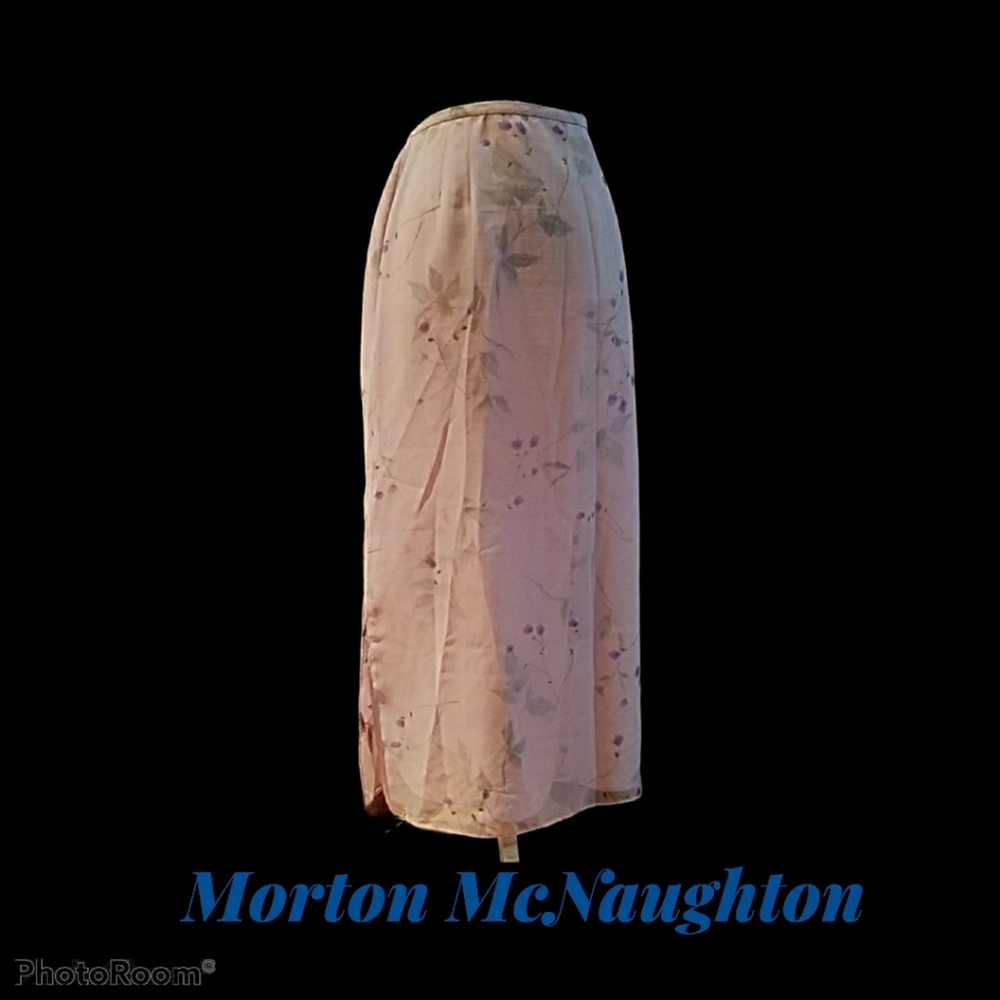 Morton McNaughton lilac crepe skirt